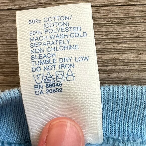 Vintage Tultex Discus Athletic Crew Neck Blank Sweatshirt Baby Blue Size XL - Picture 5 of 6